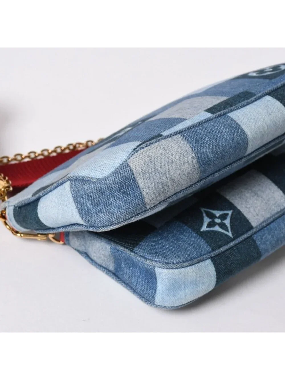 Louis Vuitton Multi Pochette Accessoires Pouch Denim Monogram
